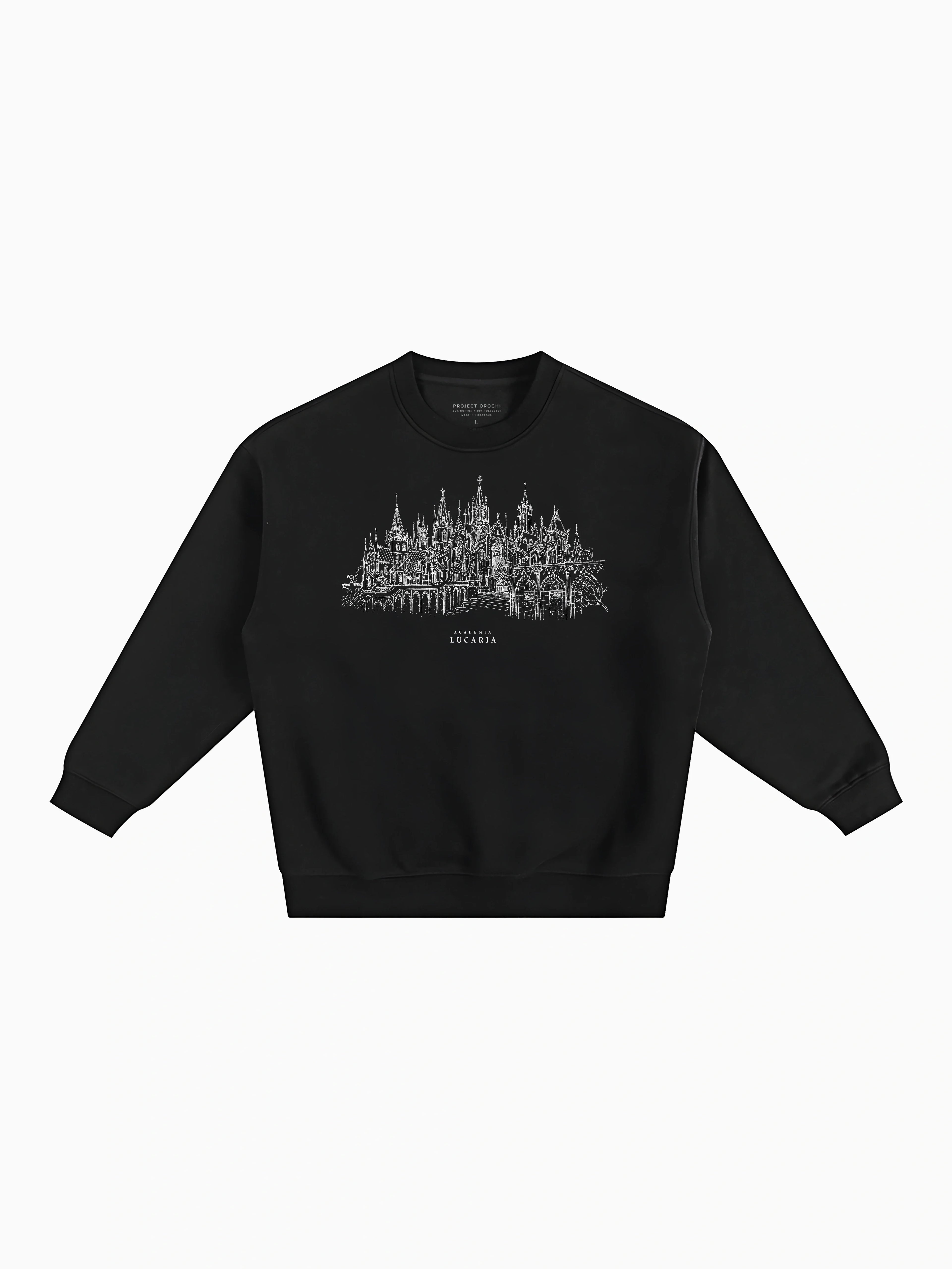 Academia Box Crewneck - Black