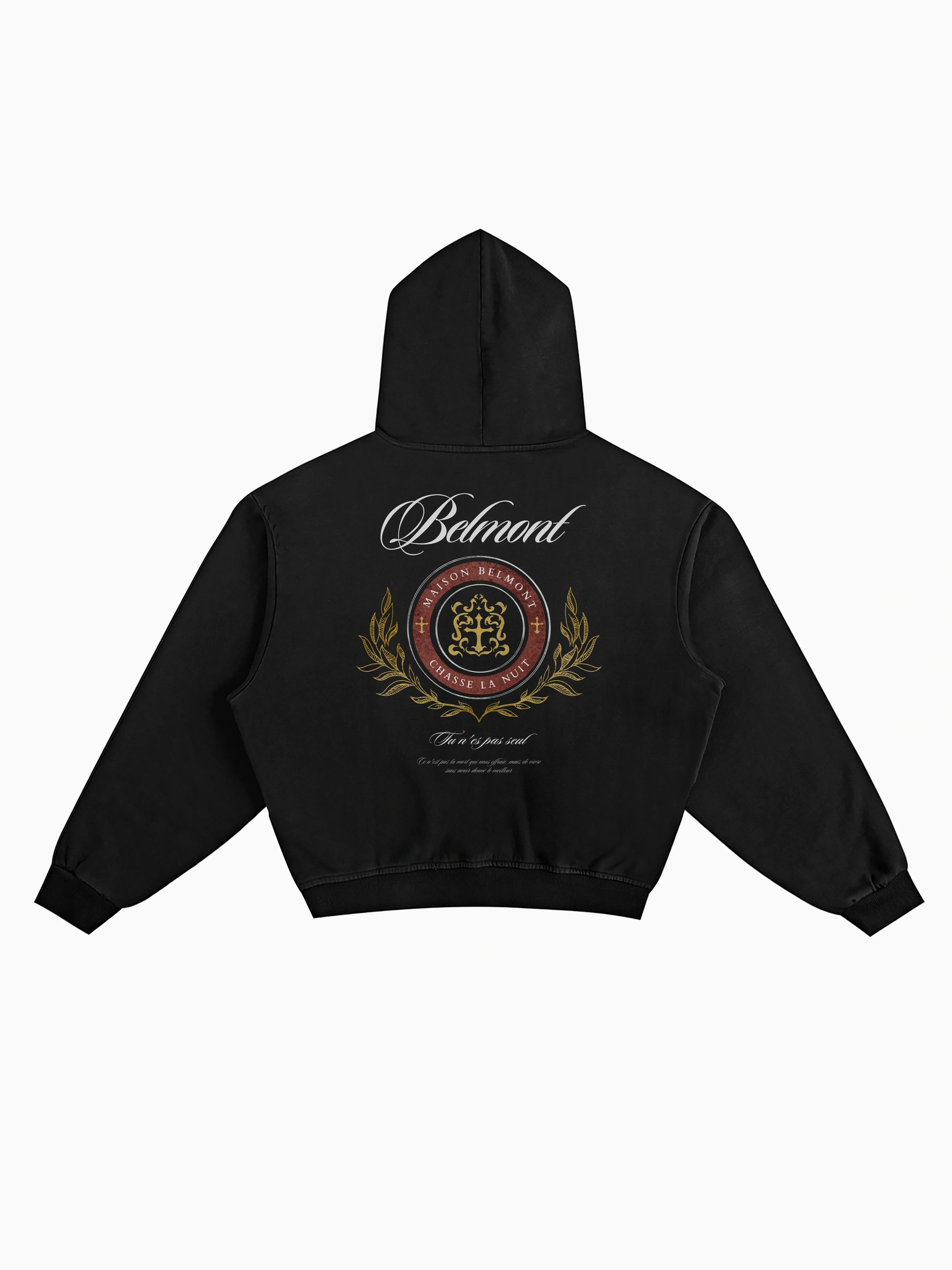 Belmont Box Hoodie - Black