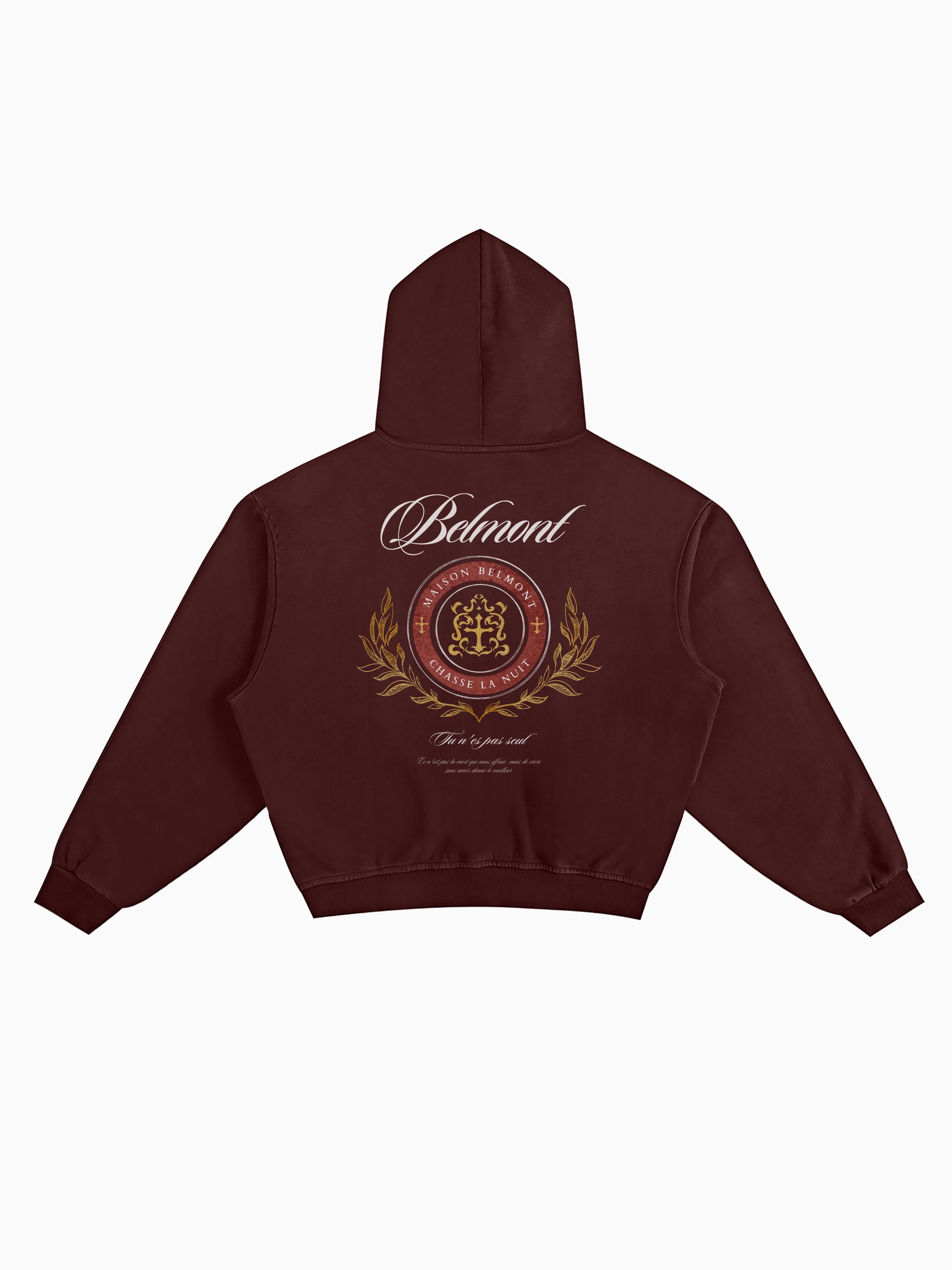 Belmont Box Hoodie - Maroon