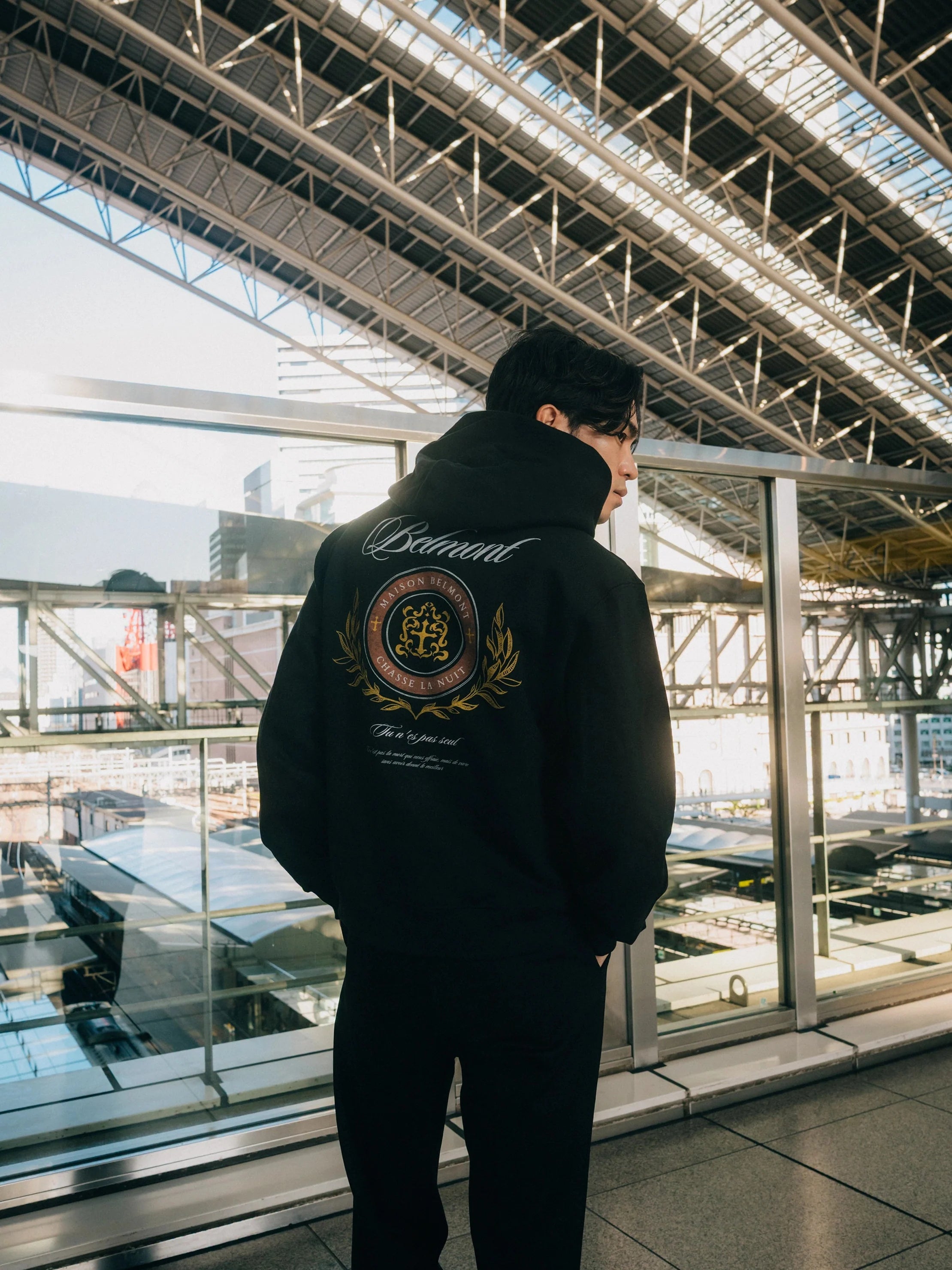 Belmont Box Hoodie - Black