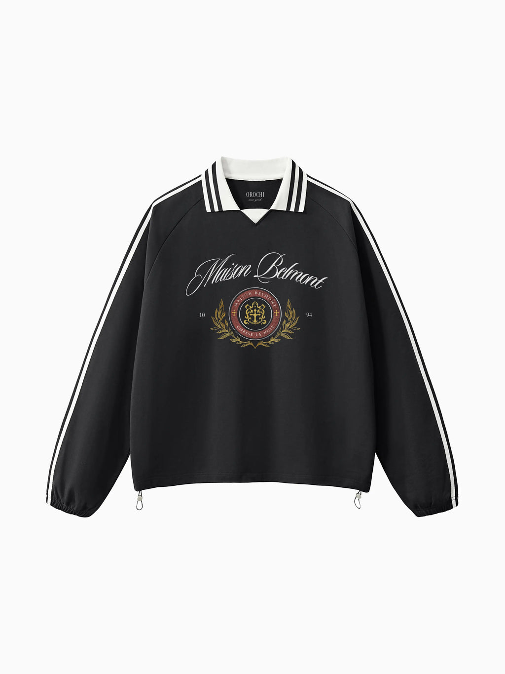 Belmont Lapel Sweater Polo - Black