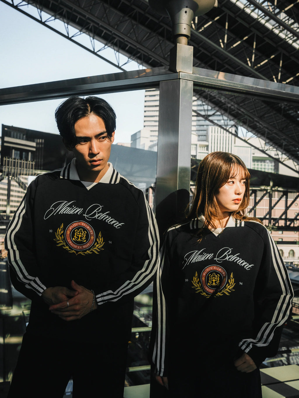 Belmont Lapel Sweater Polo - Black