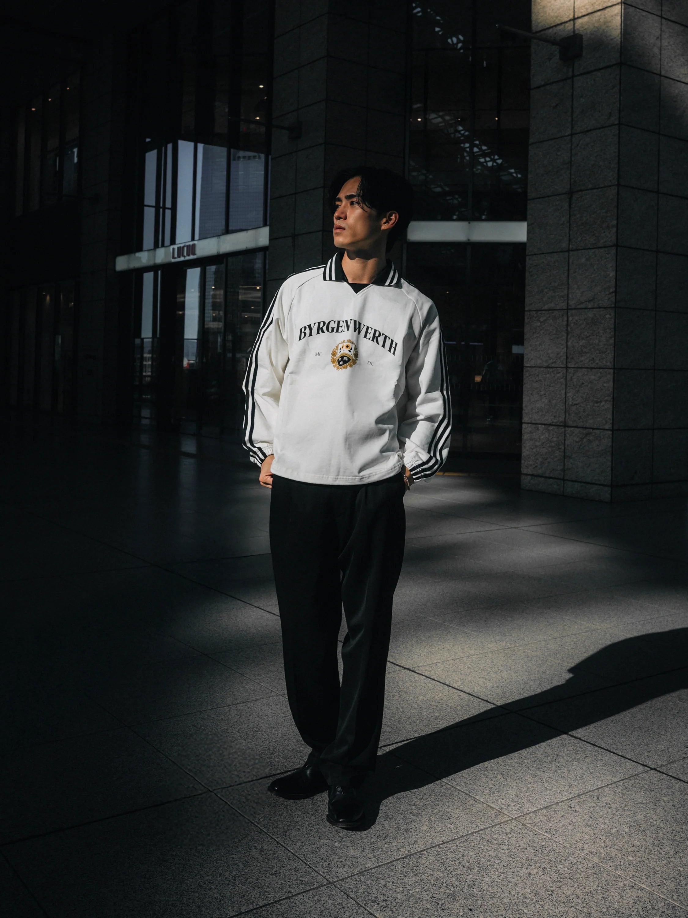 Byrgenwerth Lapel Sweater Polo - White