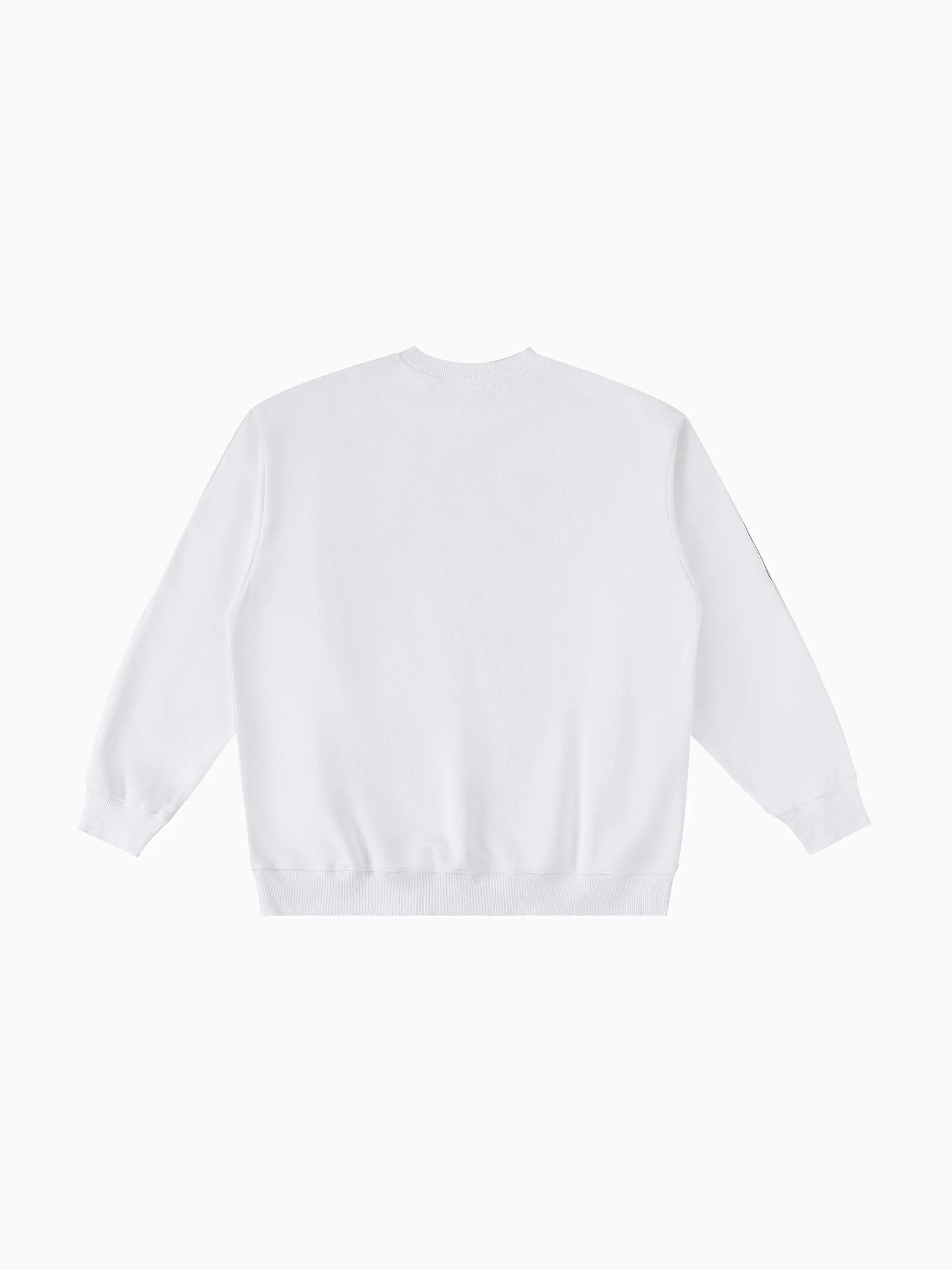 Red Elk Contrast Crewneck - White