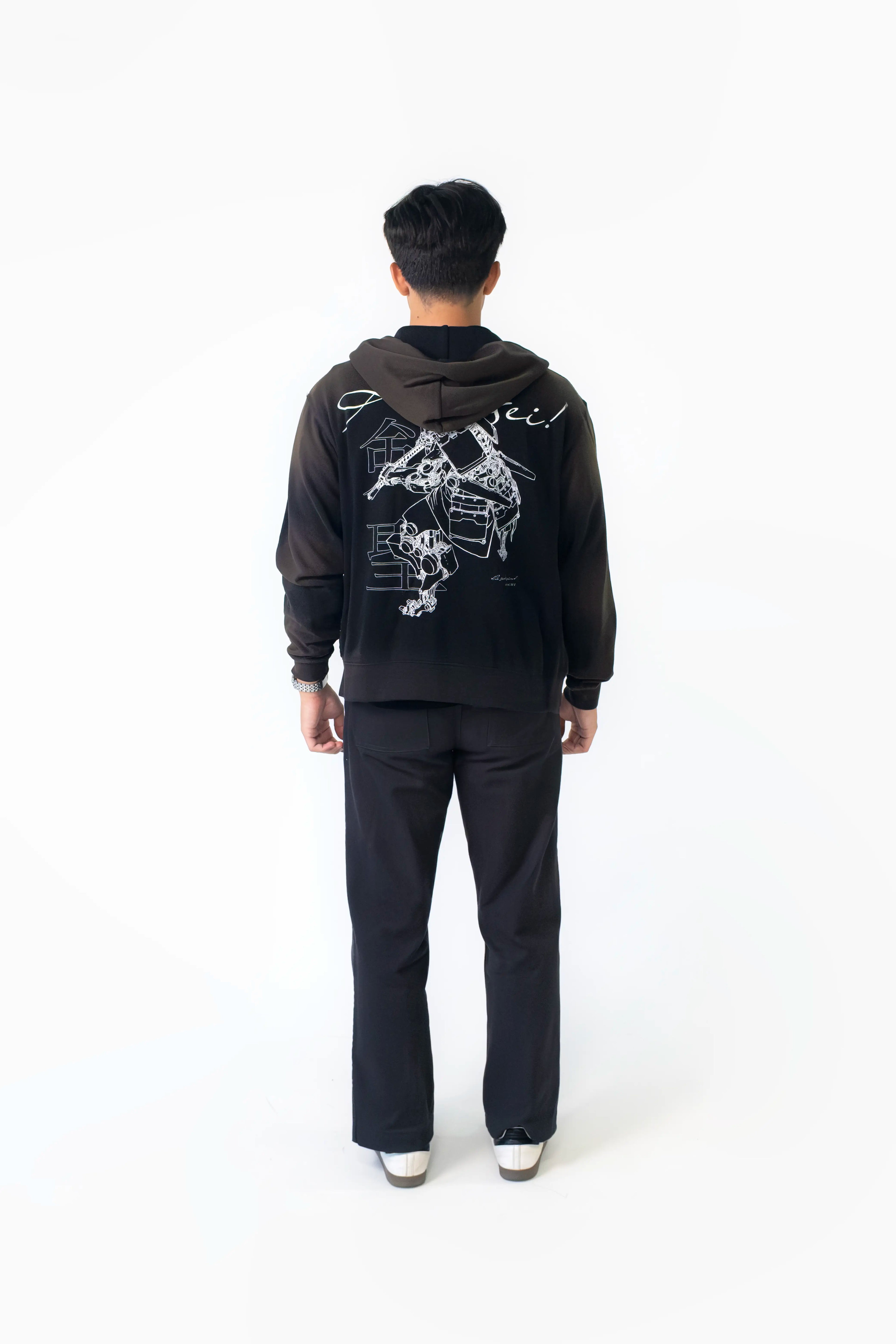 Cyber Kensei Zip Hoodie - Mocha