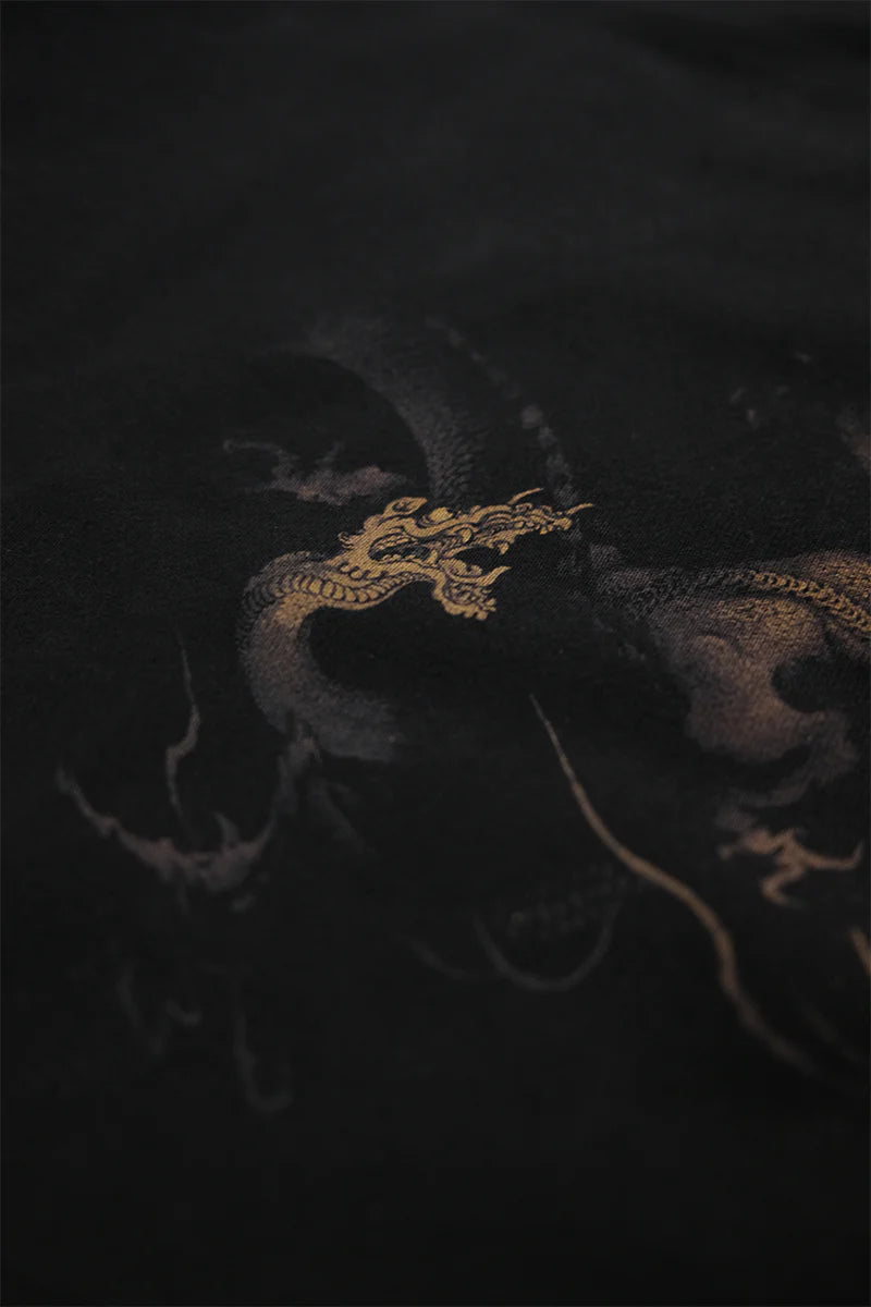 Dancing Dragons Box Hoodie - Black