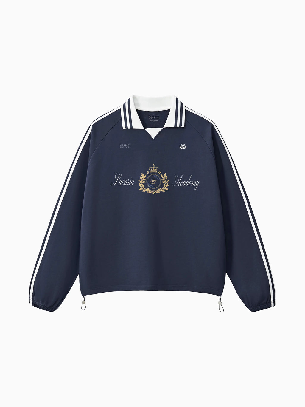 Lucaria Lapel Sweater Polo - Navy