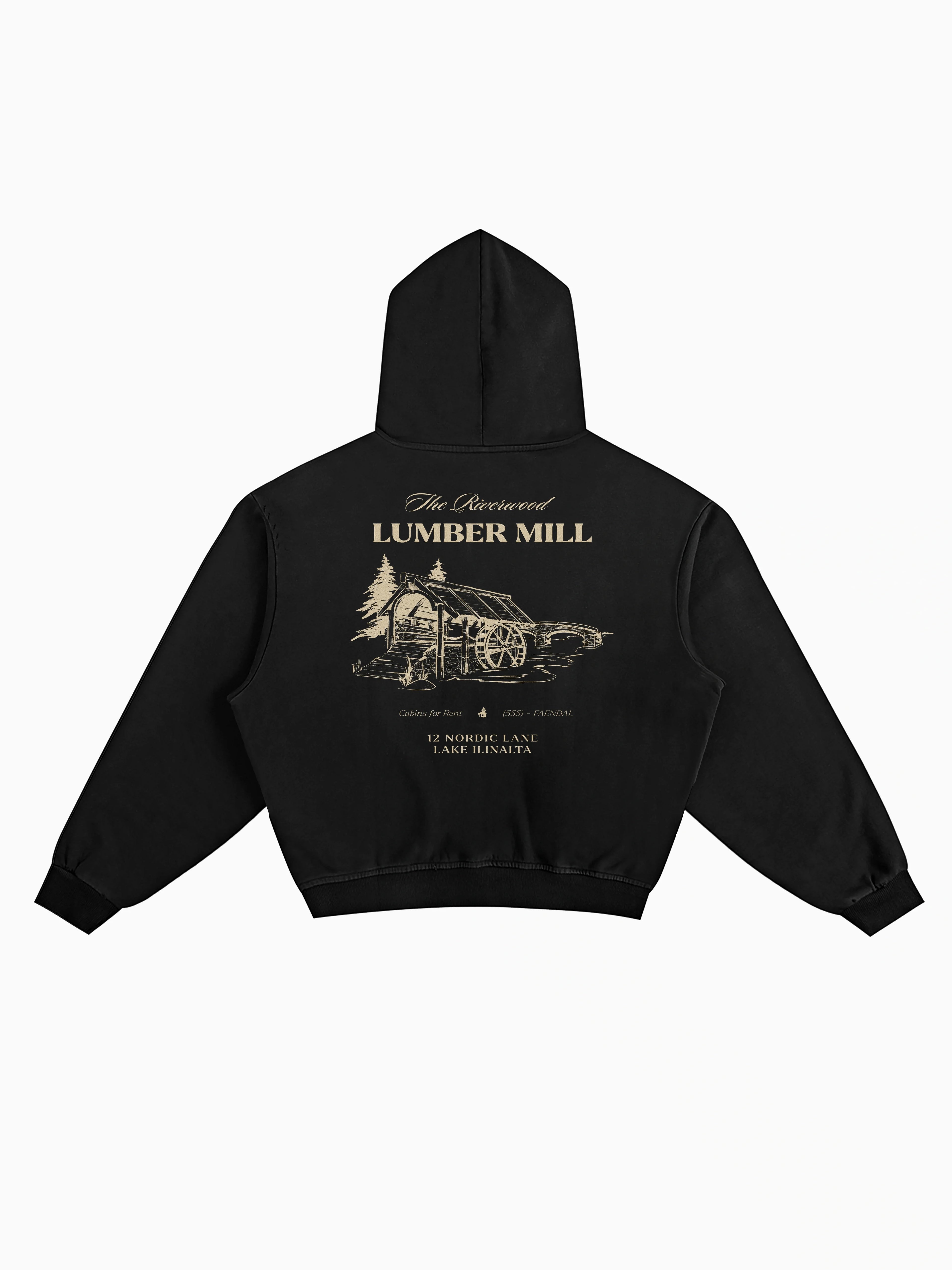 Lumber Mill Box Hoodie - Black