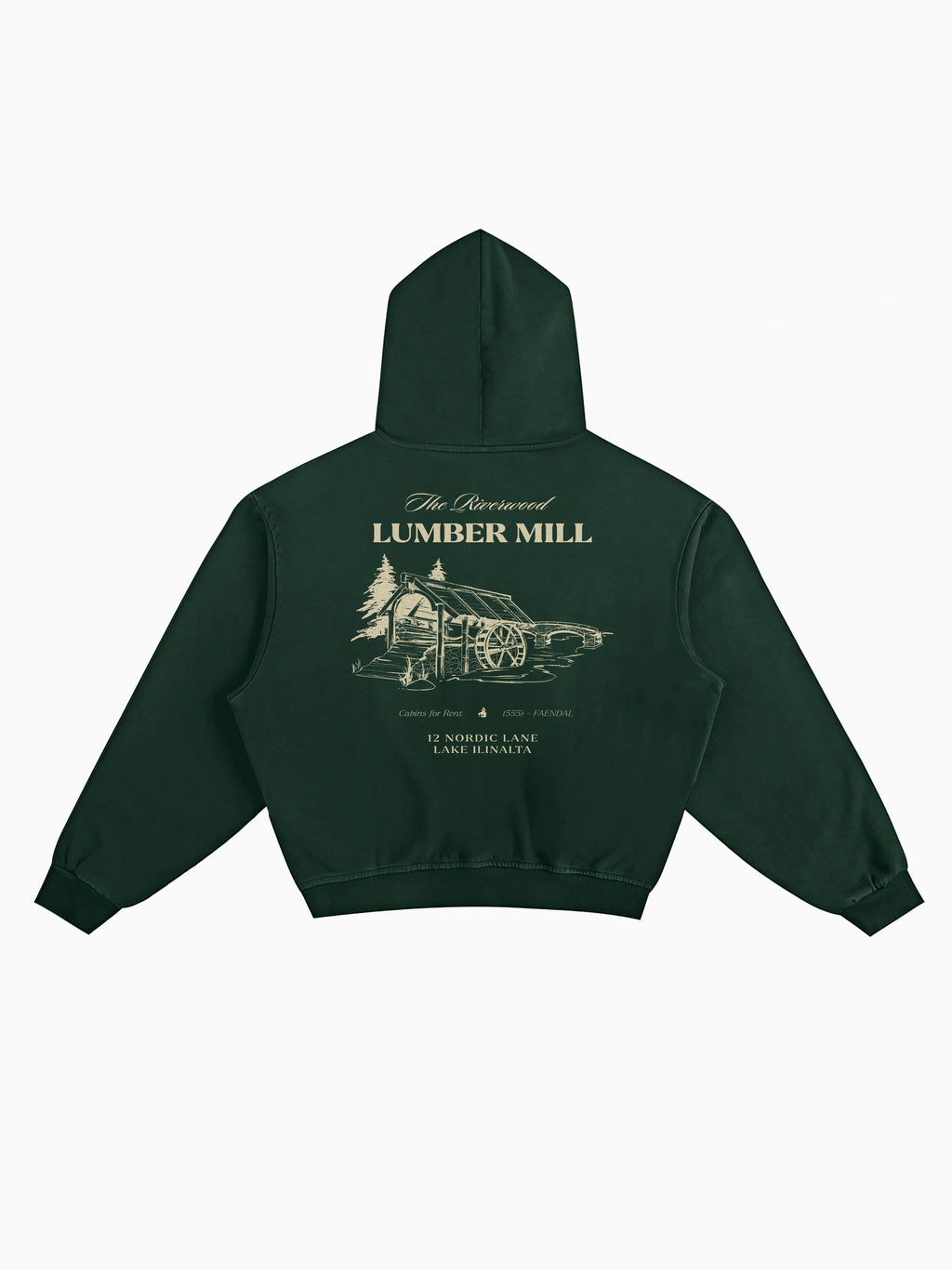 Lumber Mill Box Hoodie - Forest Green
