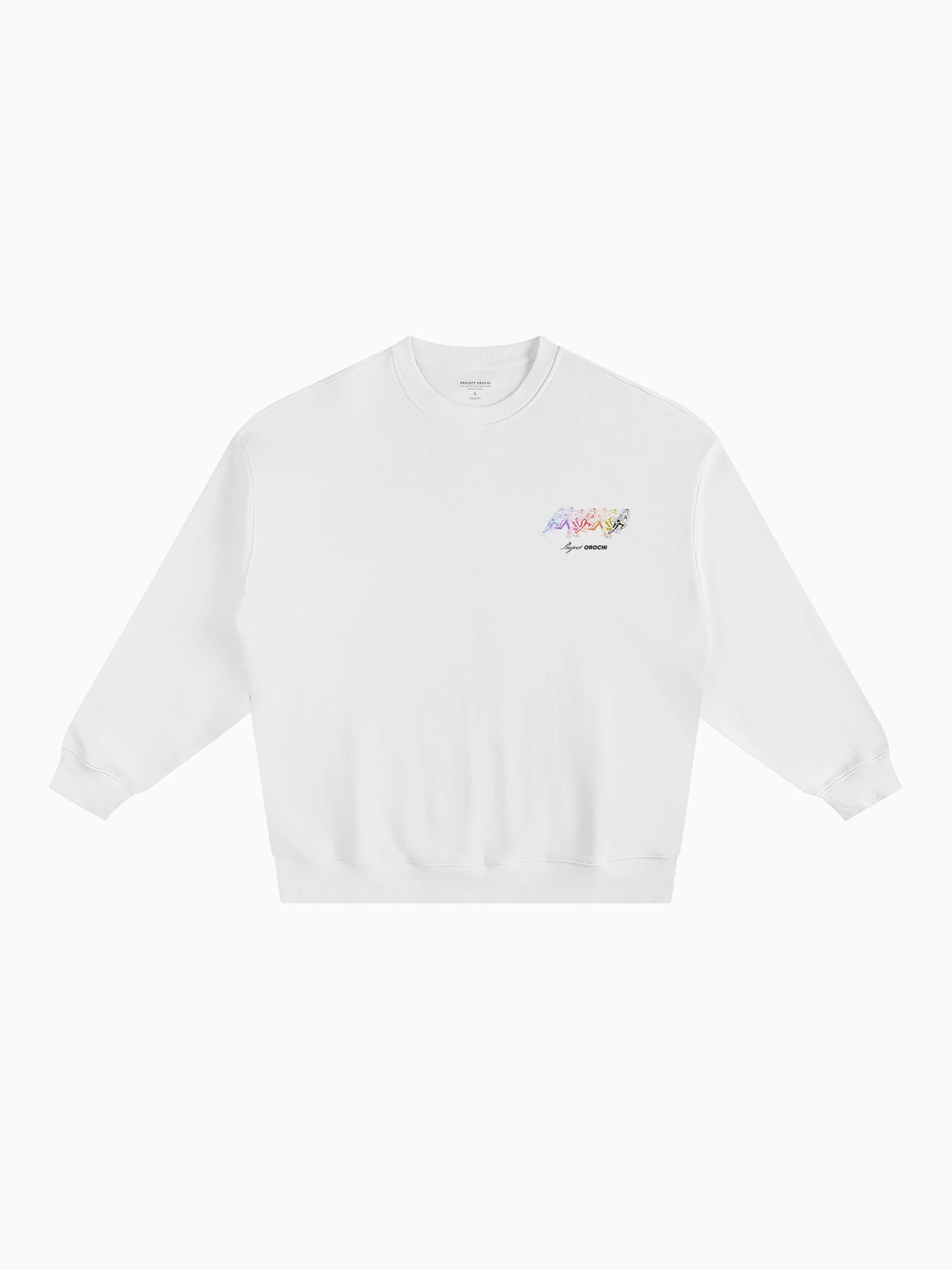 Run Club Box Crewneck - White