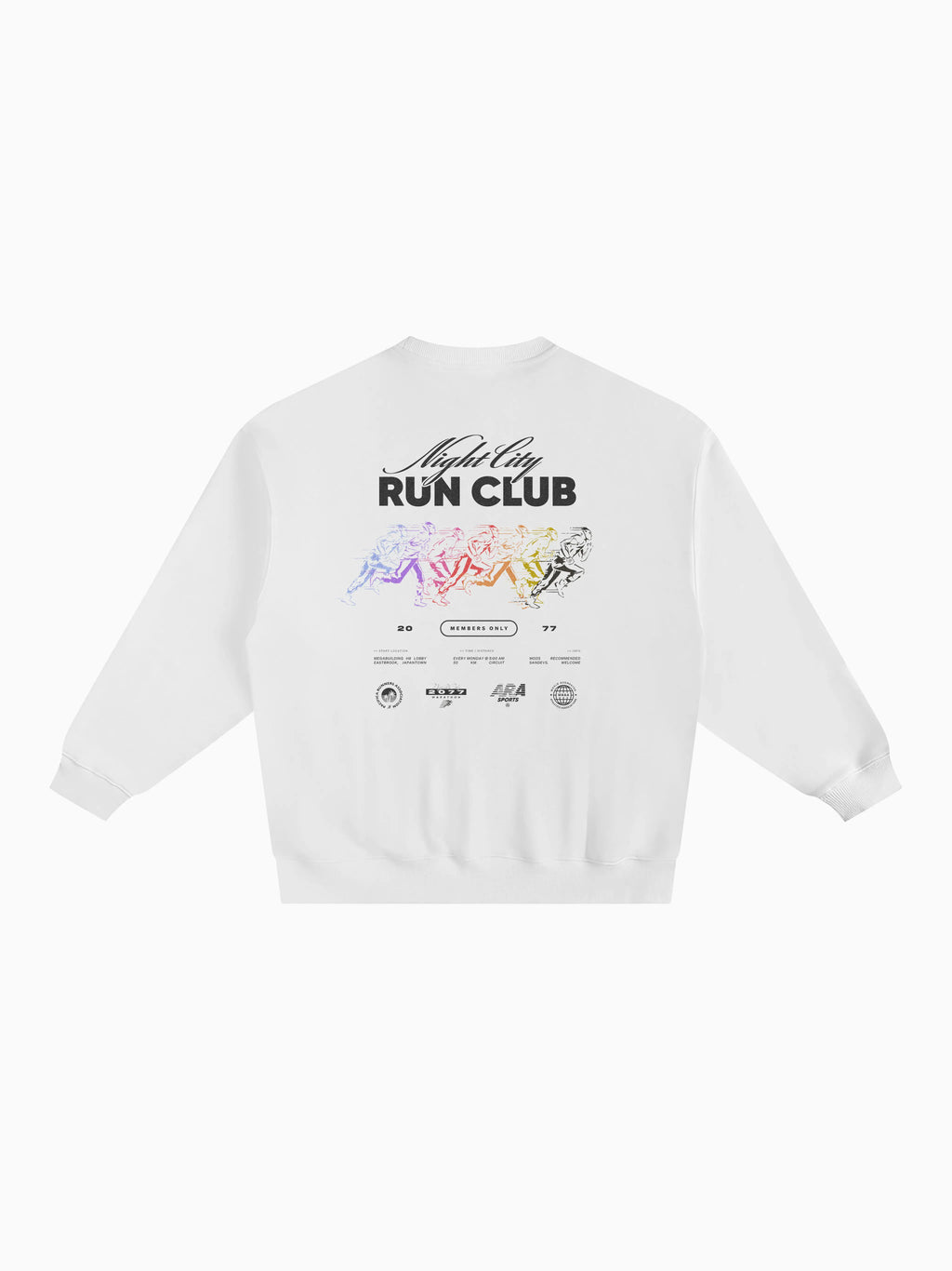 Run Club Box Crewneck - White