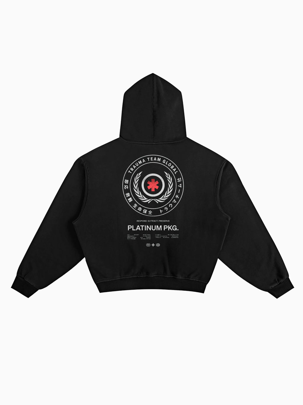 Trauma Team Box Hoodie - Black