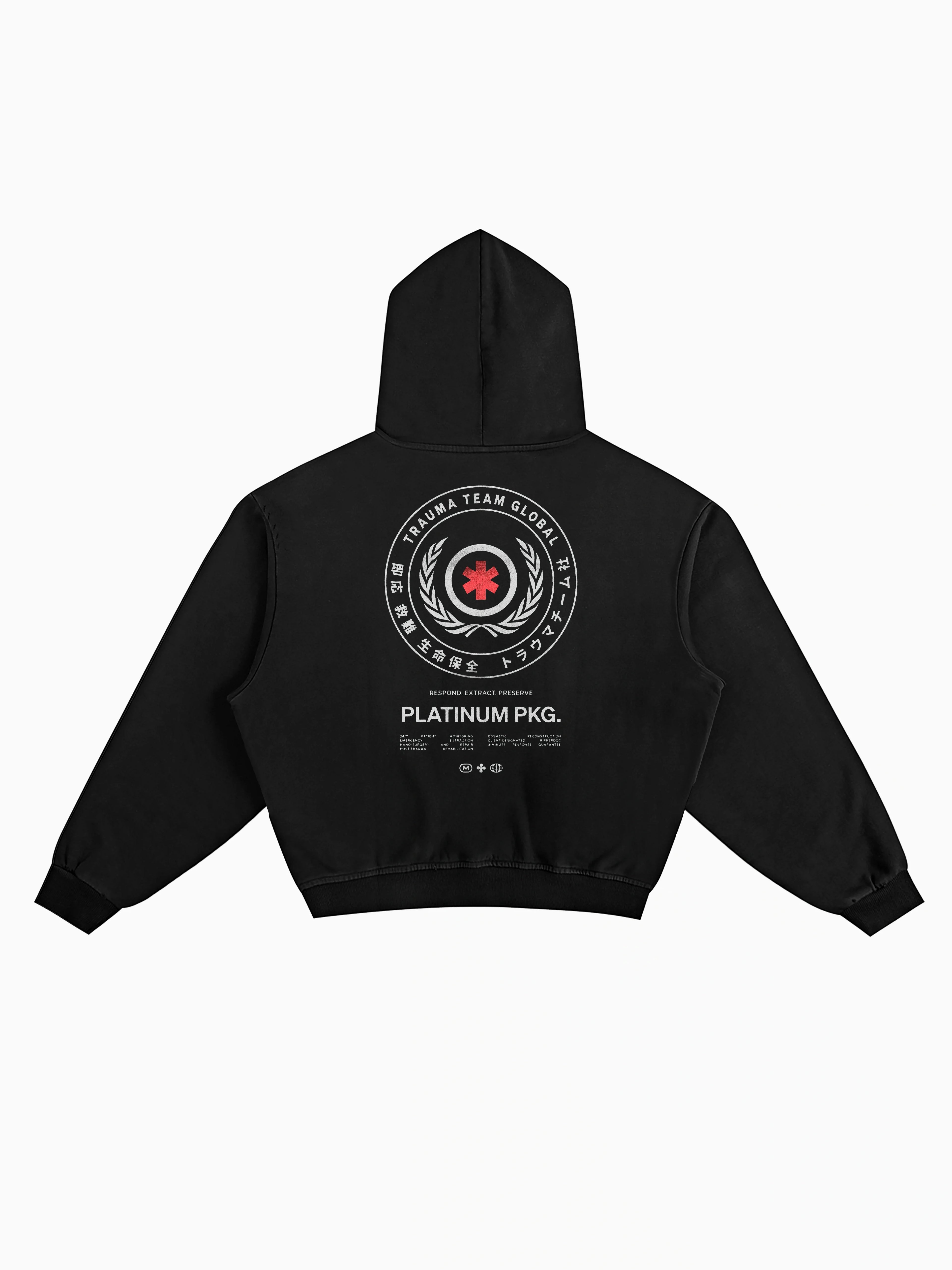 Trauma Team Box Hoodie - Black