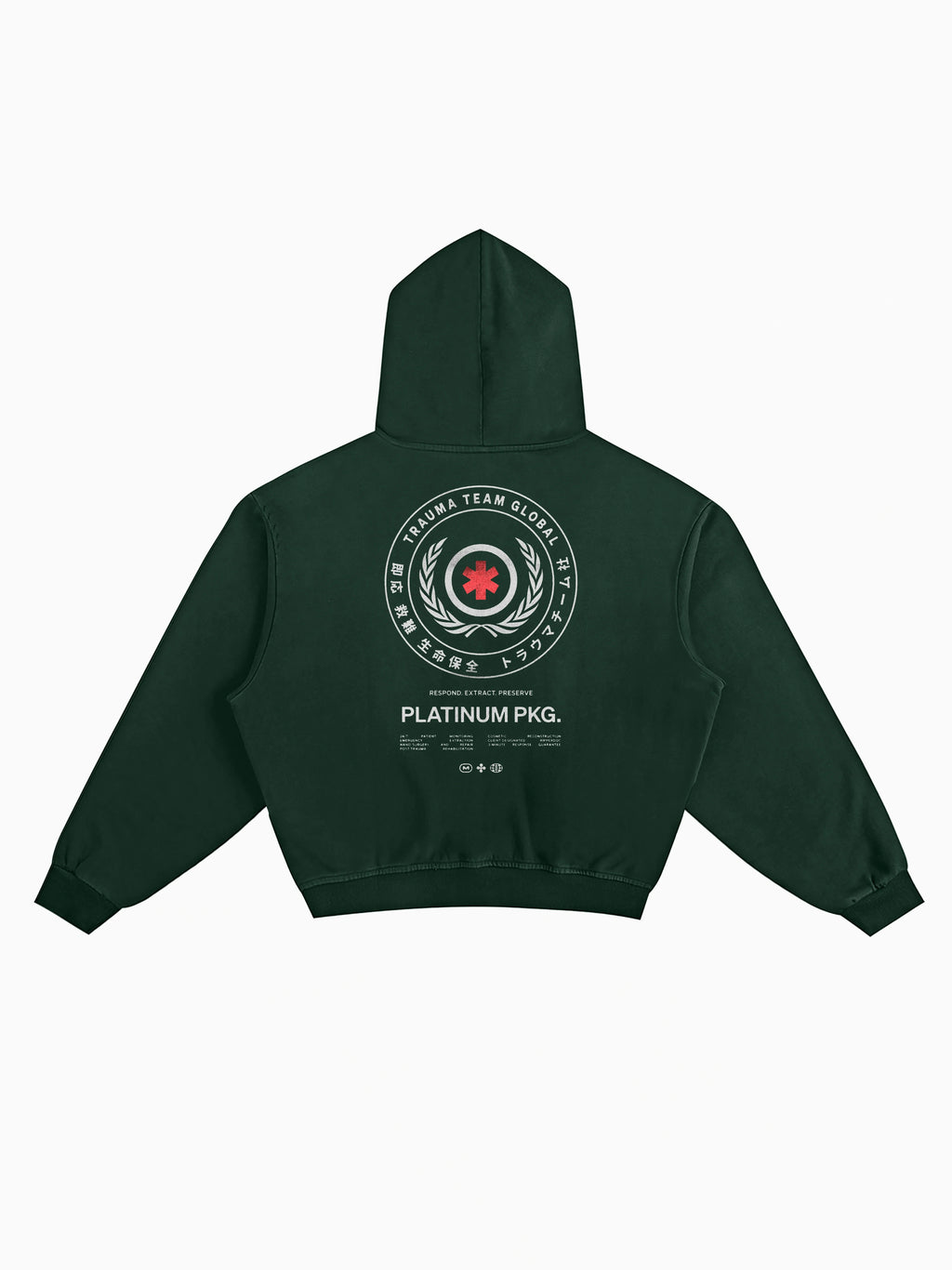 Trauma Team Box Hoodie - Forest Green