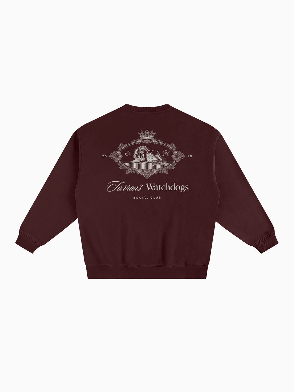 Watchdogs Box Crewneck - Maroon