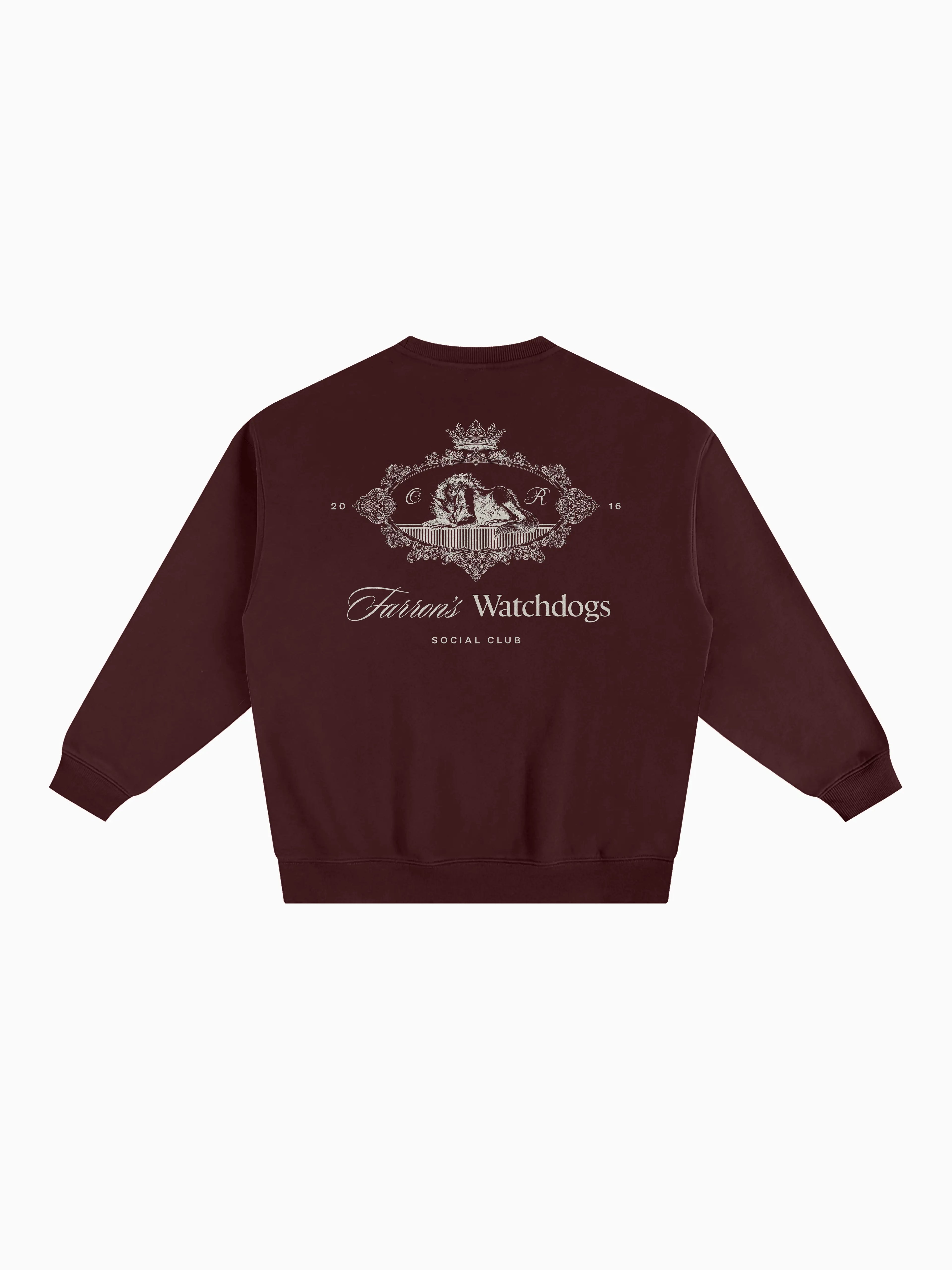 Watchdogs Box Crewneck - Maroon