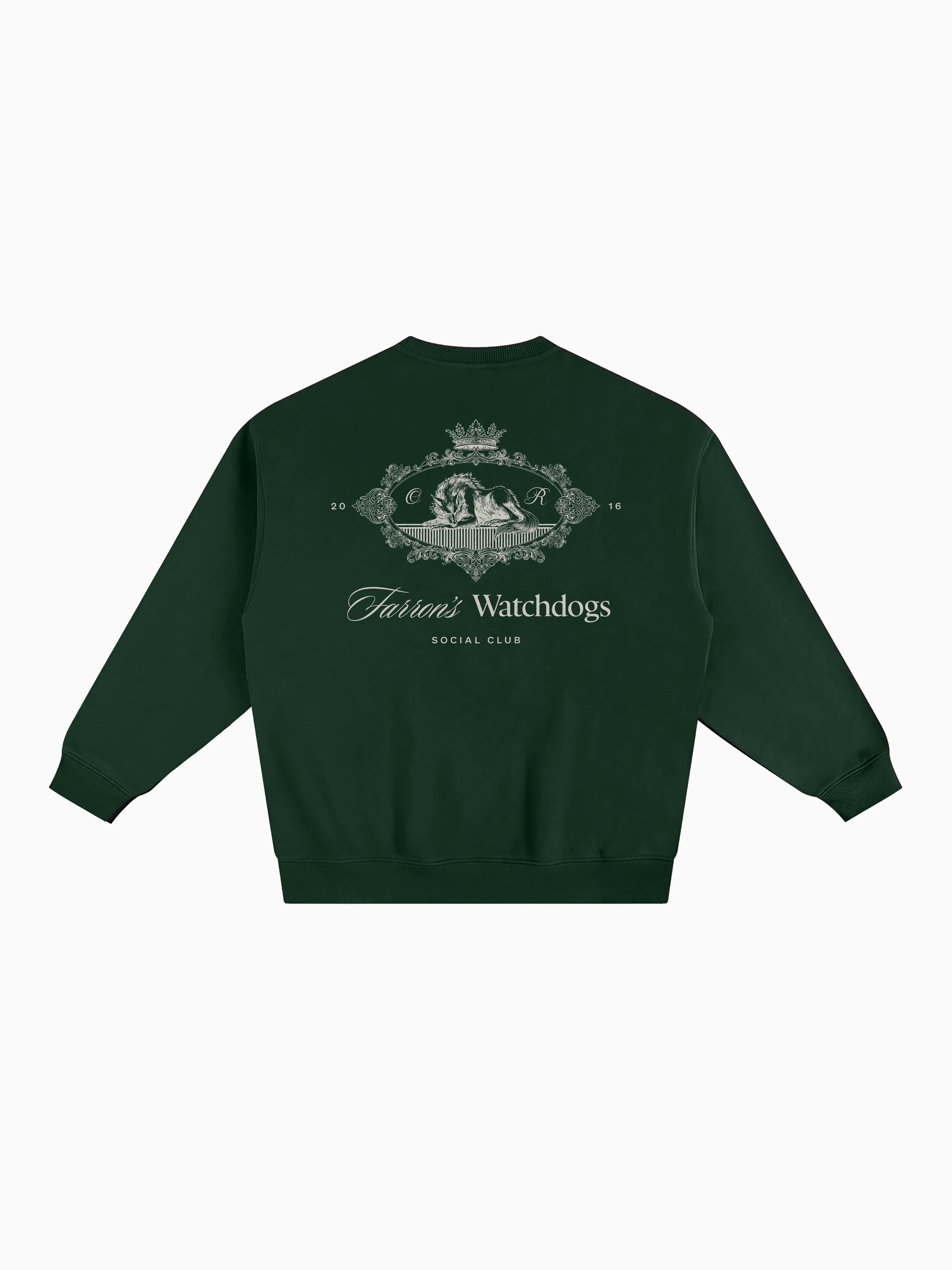 Watchdogs Box Crewneck - Forest Green