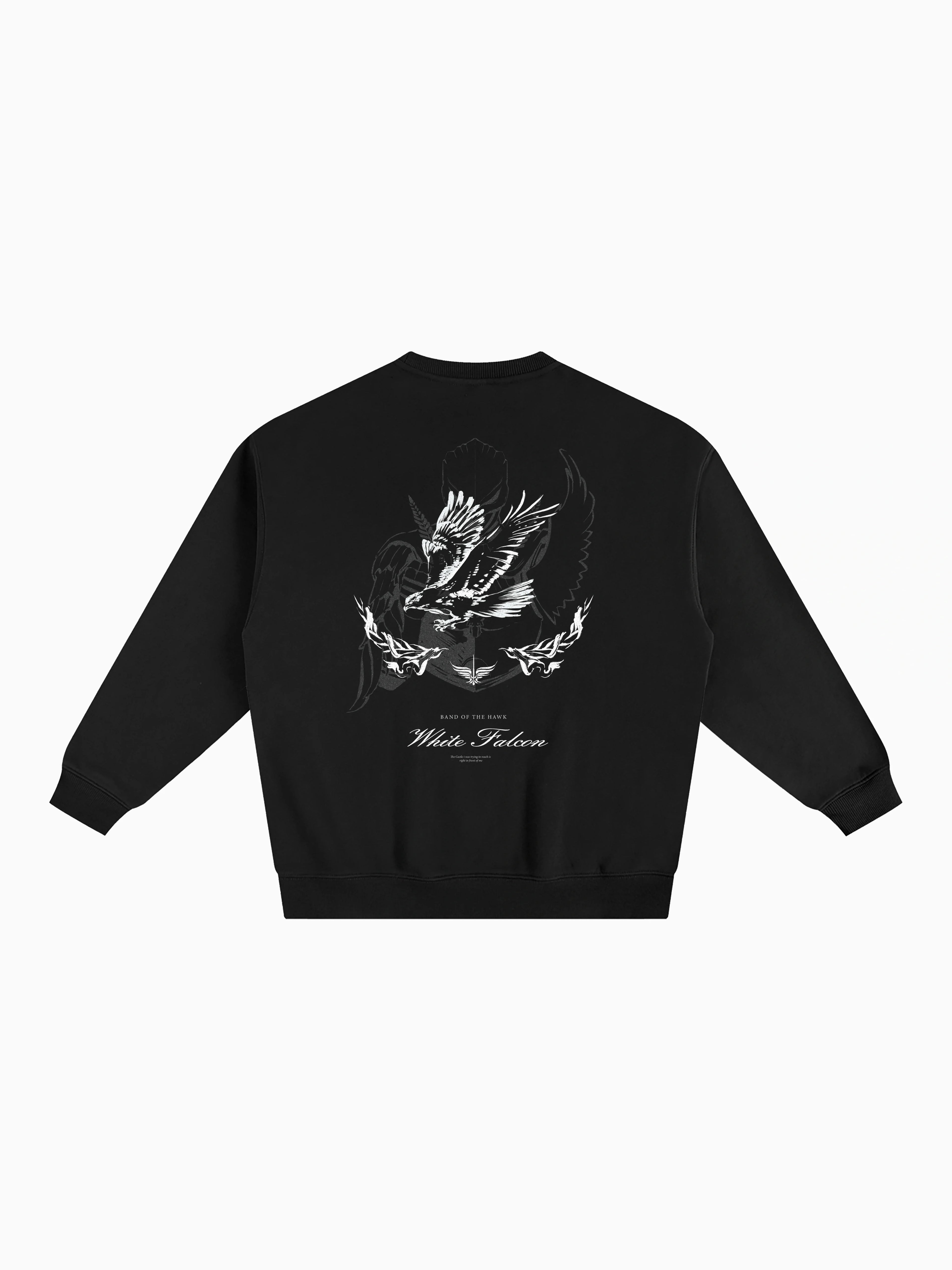 White Falcon Box Crewneck - Black